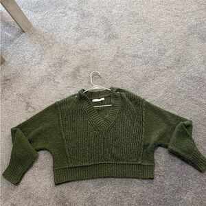 Altar'd State Forest Green V-Neck Sweater